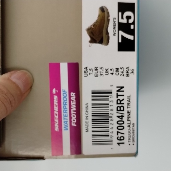 Skechers Trego-Alpine Trail brown tan size 7.5 outside ankle lace up boots - Picture 2 of 8